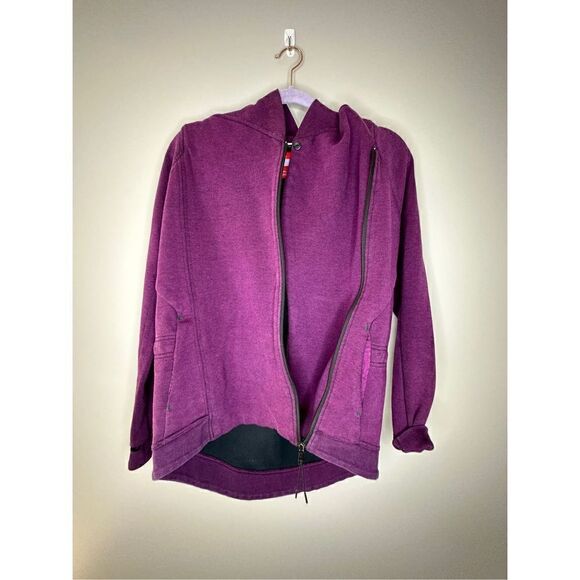 Nike Hoodie Jacket Full Asymmetrical Zip Purple Size Small - Picture 1 of 7